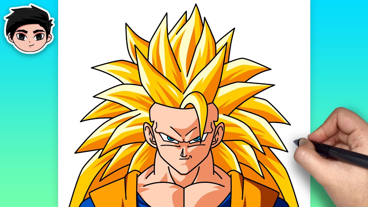 Como Desenhar GOKU Super Saiyan 3 (Dragon Ball)