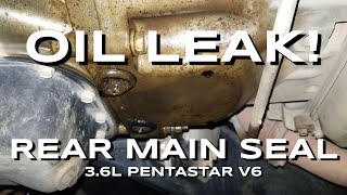Rear Main Seal Failure  3.6L Pentastar V6 Motor Oil Leak  Jeep JK Wrangler
