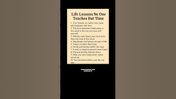 10 LIFE LESSONS TIME TEACHES YOU (NOT PEOPLE) ⚡️