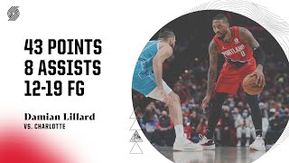 Damian Lillard Highlights (43 Points, 8 Assists) | Trail Blazers vs. Hornets | Dec 17, 2021 screenshot 5