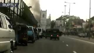 لحظة تفجير كنيسة سانت أنطوني في كولومبو عاصمة سريلانكا