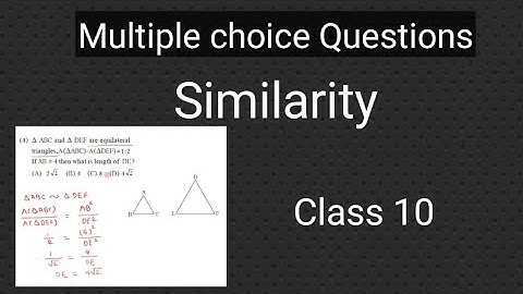 Multiple choice questions - Similarity - Class 10/Maharashtra Board/MCQ /similarity/class 10/maths 2