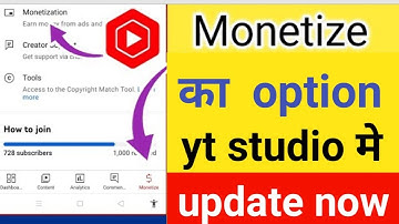 YT studio new features monetize option | Monetization option in youtube studio | YT Studio Monetize