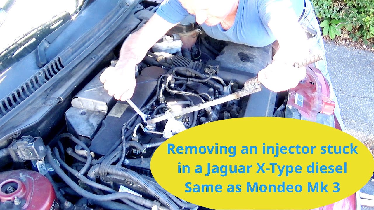 Removing an injector stuck in a Jaguar X-Type diesel Same as Mondeo Mk 3