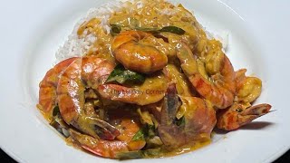 A Creamy  & Spicy  Prawn Curry in the Microwave