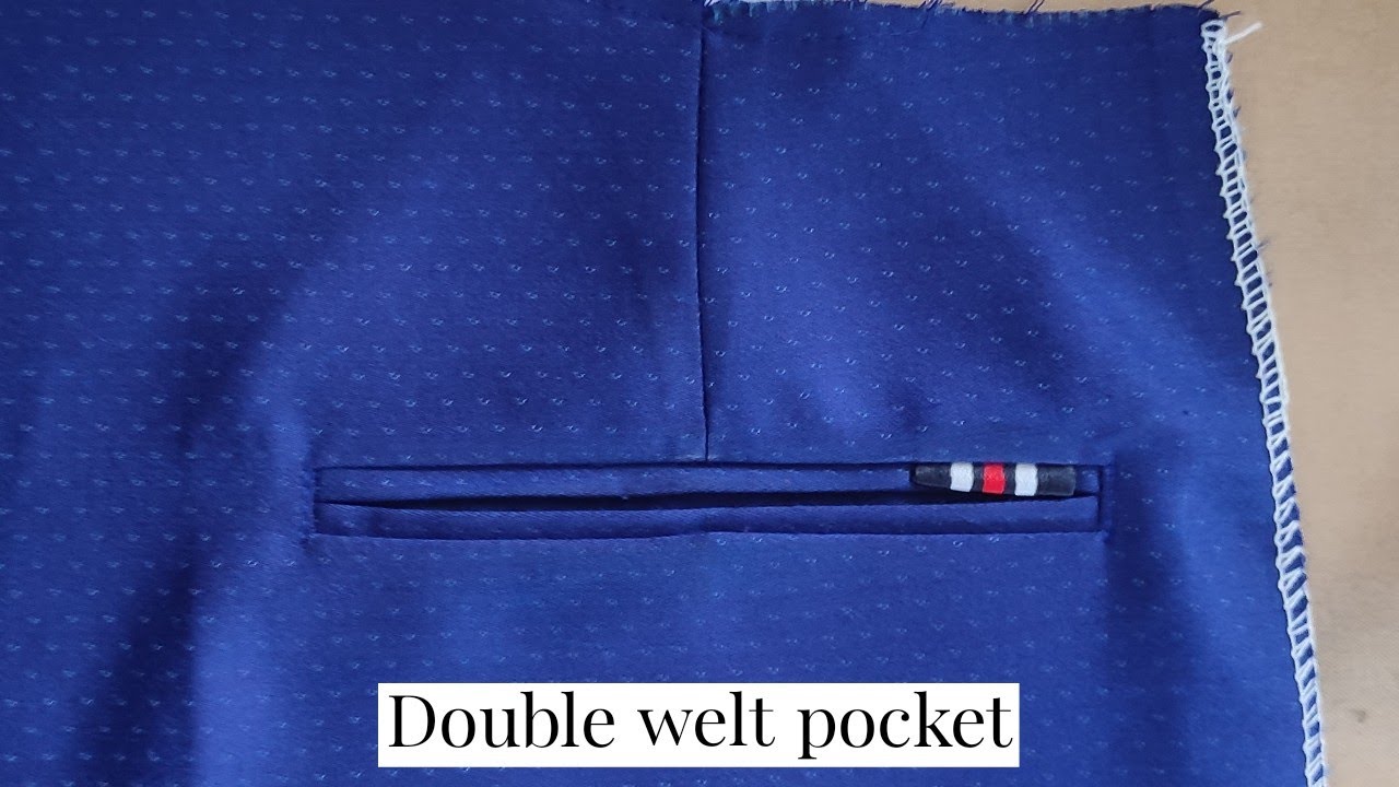 sew a double welt pocket stitching 2021 // easy tutorial // - YouTube