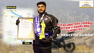 Non-stop Bike Ride From Bangalore To Salem In Least Hours