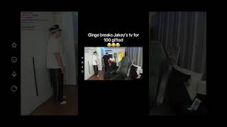 Ginge breaks Jakey’s to for 100 gifted #angryginge13 #jakeydavies #behzinga