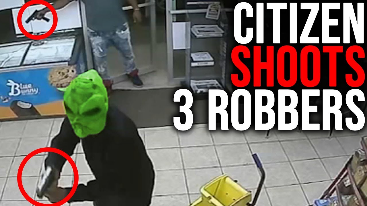 Citizen Shoots 3 Robbers in a Houston Gas Station