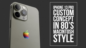 iPhone 13 Pro concept in retro Macintosh style. Created in Blender