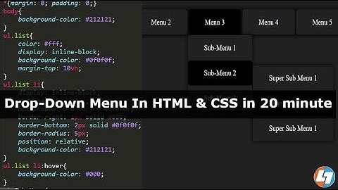 HTML & CSS : Creating Multilevel Drop Down Menu Navigation