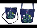 How To Make Long Stripe Hand Bag From Old Jeans, DIY Easy Hand Bag, Old Cloth Reuse Ideas