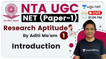 NTA UGC NET 2020 (Paper-1) | Research Aptitude by Aditi Ma