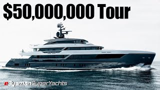 $50 Million Superyacht Full Inside Tour!  M/Y Virtuosity