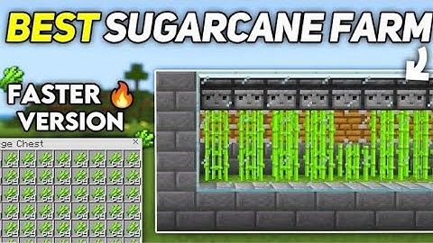 NEW FASTER SUGARCANE FARM in 1.21+ -Minecraft java and bedrock #easy #minecraft