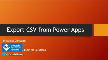 Export CSV from Power Apps