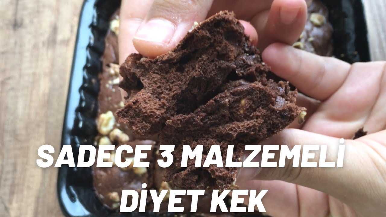 SADECE 3 MALZEMELİ DİYET KEK Diyet Tatlı Tarifleri Fit Tatlı