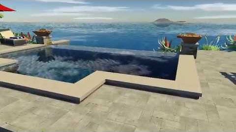 Negative edge pool by the lake.