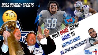 Post-Game of  Game 16 (#DetroitLions  vs. #DallasCowboys)