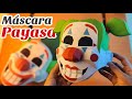 Como hacer una Máscara de Payaso Mujer con cartulina - Momuscraft