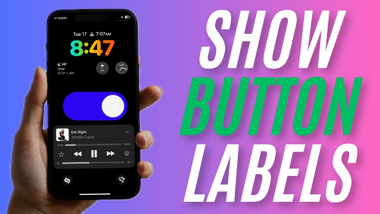 How to Enable ON/OFF Button Labels on iPhone and iPad in iOS 18 - YouTube