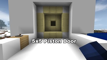 5x5 Piston Door in Mini Block Craft 3d