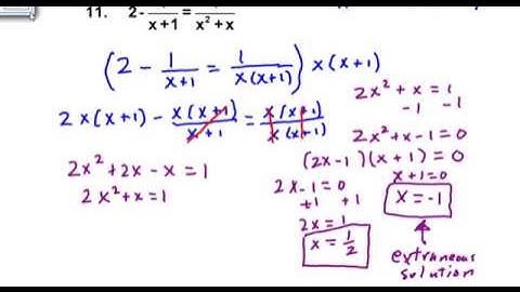 Precalculus Chapter 2.7 Exercises 7-12 Solve Rational Equations