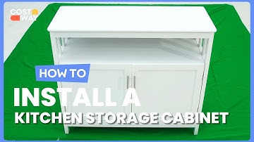 How to Install the Kitchen Buffet Server Sideboard Storage Cabinet | JV10037 #costway #howto
