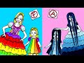 Paper Dolls Dress Up ~ Costumes Mother & Daughter Rapunzel and Sadako and family ~ Dolls Beauty