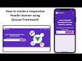 How to create a responsive header banner user Quasar Framework