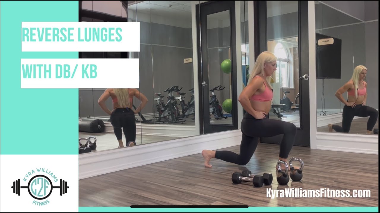 How to do Reverse Lunges with Dumbbells and Kettlebells | Kyra Williams ...