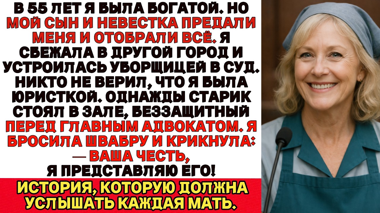 Суд ЗАСМЕЯЛСЯ, когда УБОРЩИЦА вызвалась защищать старика, Но весь зал ахнул, когда она раскрыла, что