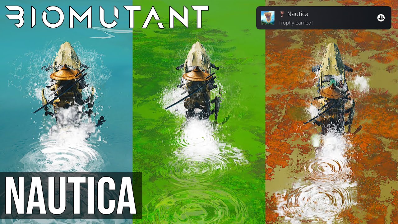 Nautica Trophy / Achievement (Ride The Googlide Across All Water Resistance Levels) - Biomutant