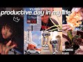 chill productive day in my life vlog | groceries, dogs, replanting plants, etc