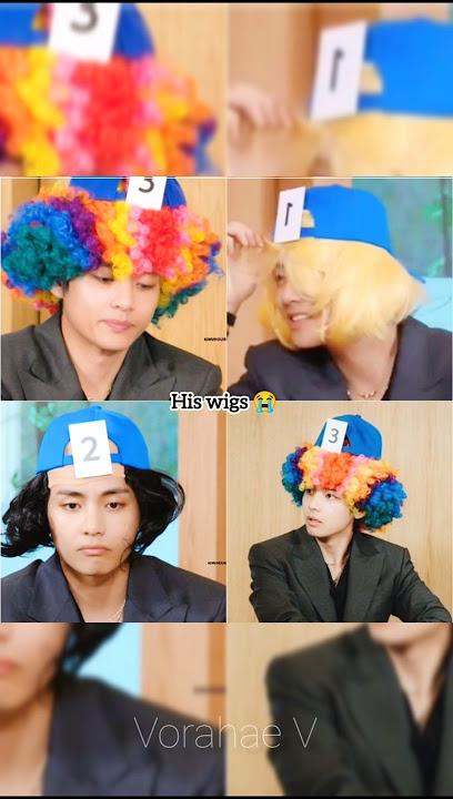 Taehyung's wig? He STILL looks flawless 😭😂 BTS V slaying effortlessly #btsv #shortbtsv