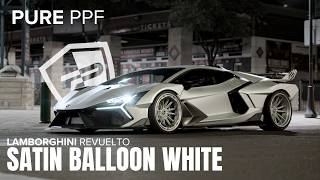 Lamborghini Revuelto in PURE PPF Satin Balloon White | Best Colored PPF