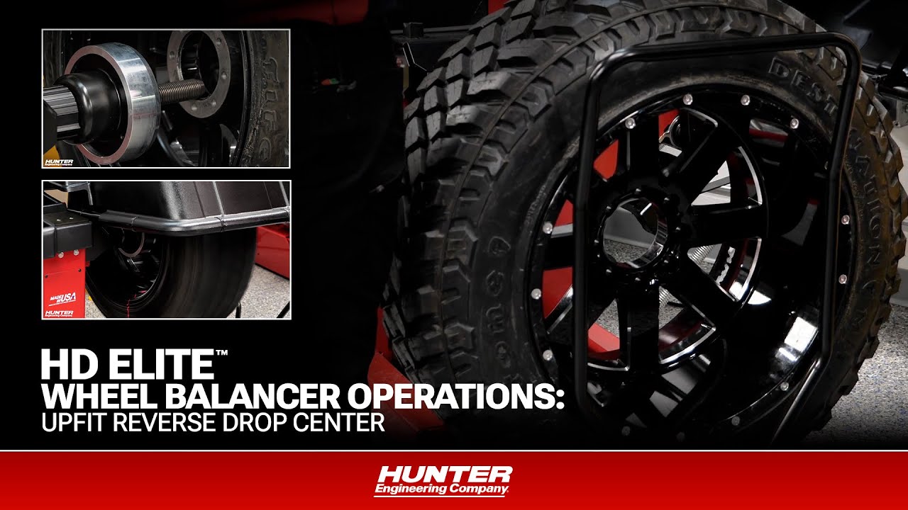 HD Elite™ wheel balancer operations: Upfit reverse drop center - YouTube