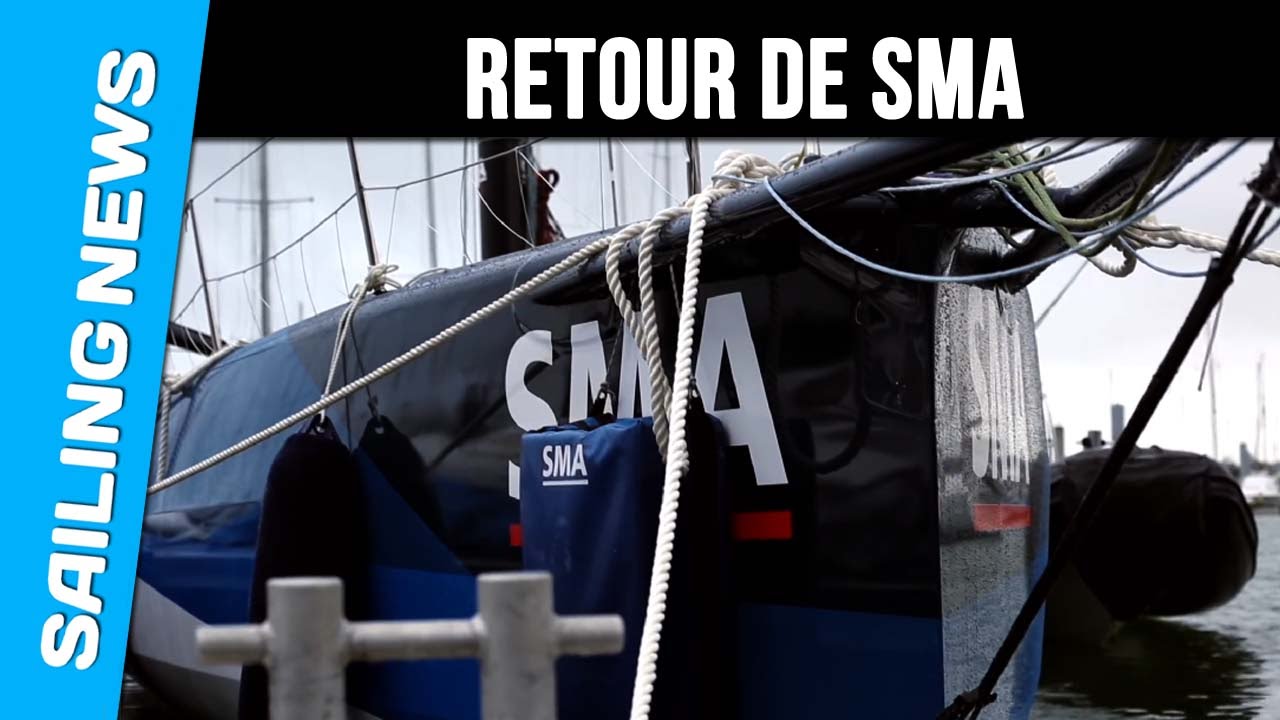 SMA - Retour de l'Imoca SMA à Port la Forêt