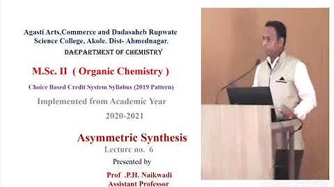 M.Sc. II Asymmetric Synthesis Lecture no.6