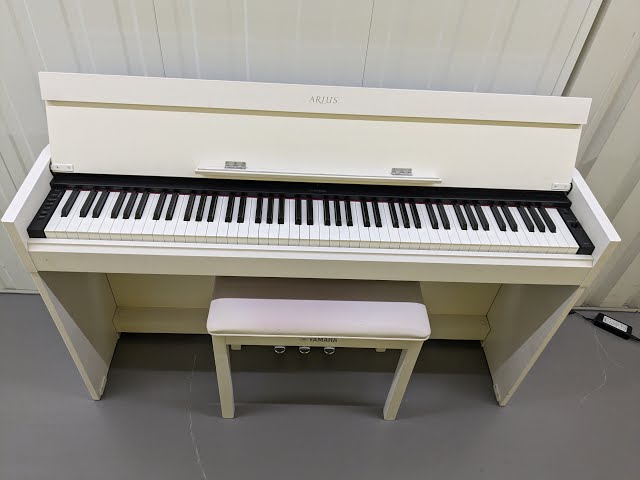 Yamaha Arius YDP-S51 digital piano and stool in satin white finish
