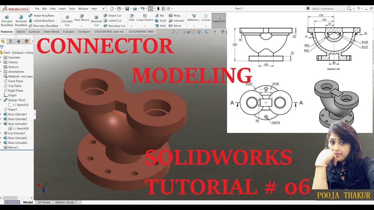 CONNECTOR MODELING IN SOLIDWORKS # TUTORIAL#06 - YouTube