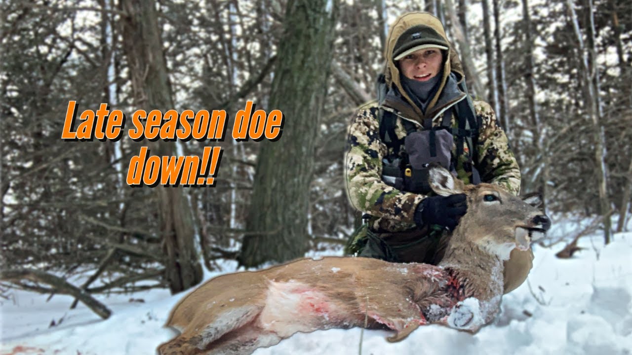 Nebraska Late Season Doe Hunt!! (Extreme Cold!!!)