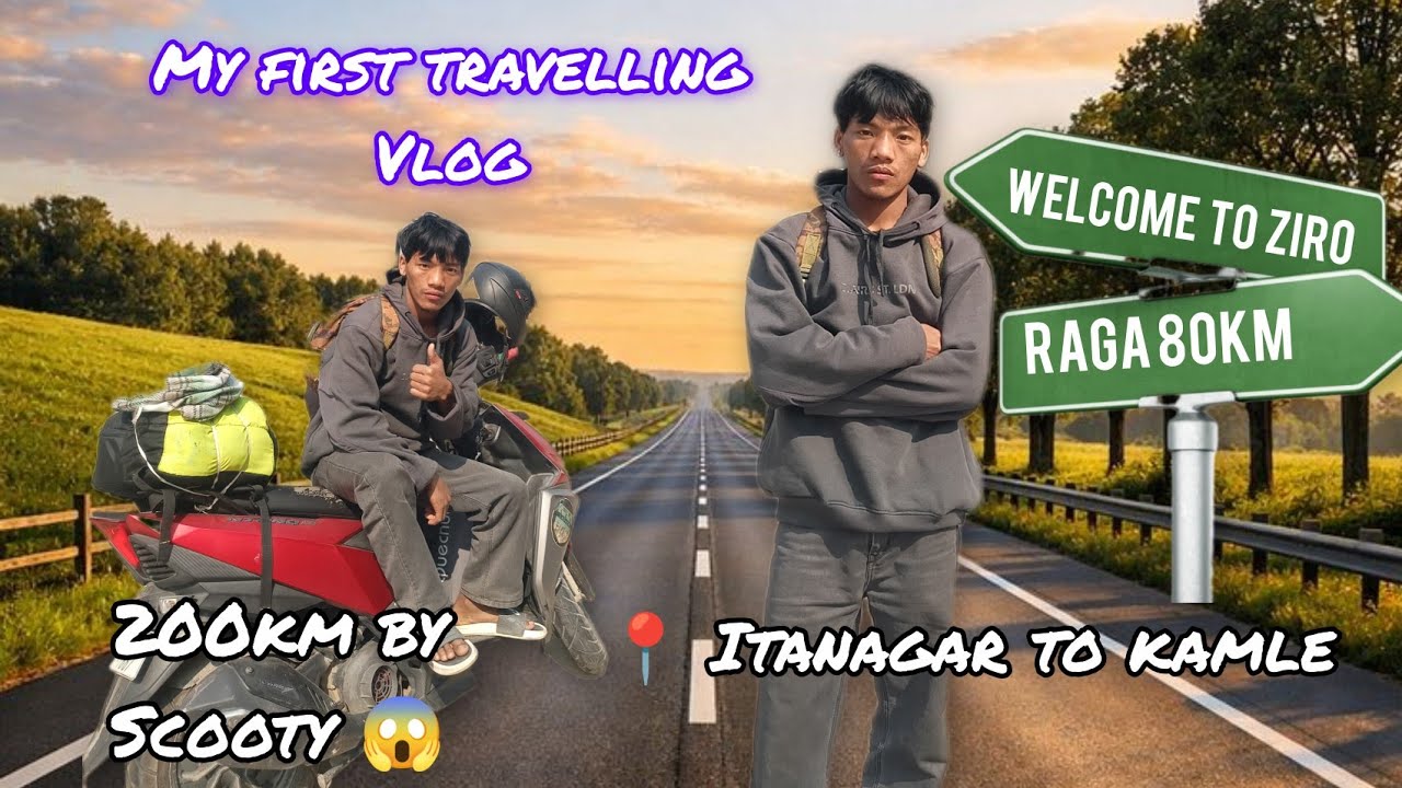 Traveling 200 km by scooty 😱😱 📍 Doimukh to kamle district, Arunachal Pradesh northeast India 🇮🇳🇮🇳