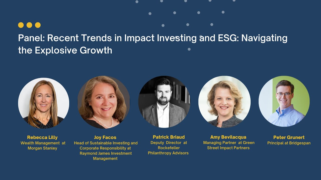 Panel: "Recent Trends in Impact Investing and ESG: Navigating the ...