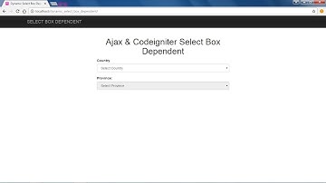 Ajax & Codeigniter -- How to create dynamic select box dependent​ with codeigniter & bootstrap