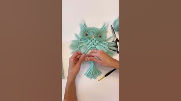 Jeszcze tylko skrzydełka i mogę lecieć 🤣🤣 #macrame #macrameowl