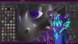 Friend shaped furry does 3d work (substance painter and blender)