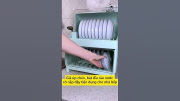 Giá úp chén, bát, đĩa ráo nước có nắp đậy tiện dụng cho nhà bếp #hammedecor #decor #shorts