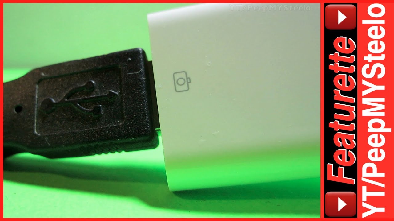 Apple iPAD USB Adapter Slot From Camera Connection Kit w/ SDHC & SD