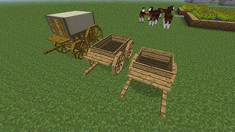 Minecraft | How to Build a Small Wagon